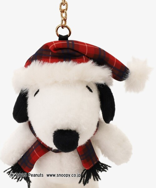 AT 史努比格紋圍巾玩偶吊飾 