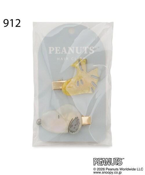 PEANUTS 史努比＆糊塗塌客 大理石紋髮夾 