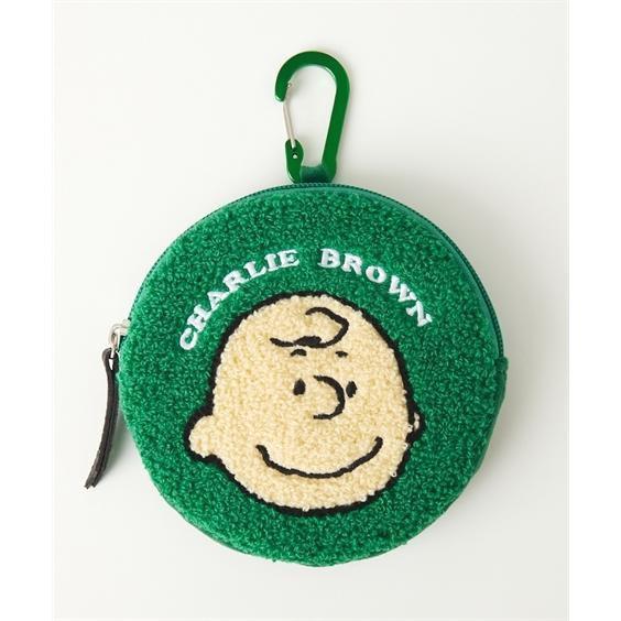 PEANUTS 絨毛圓形小物登山扣收納包 