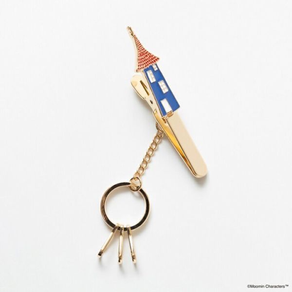 姆明的家 金邊夾式鑰匙圈 