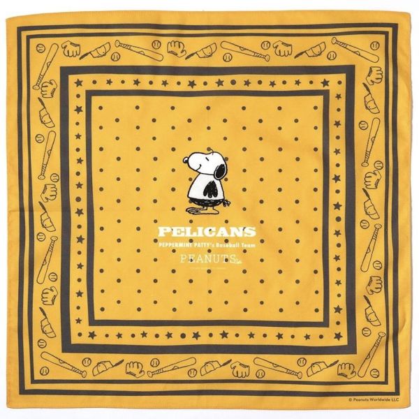 PEANUTS Cafe 鵜鶘造型點點方巾 
