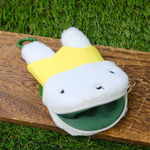 Miffy 70週年紀念 黃冠毛絨造型零錢包 