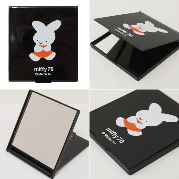 Mercis 米菲70週年方形隨身鏡(黑) 