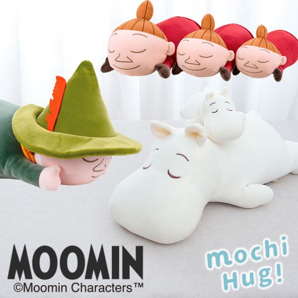 Moomin 趴睡毛絨麻糬抱枕 