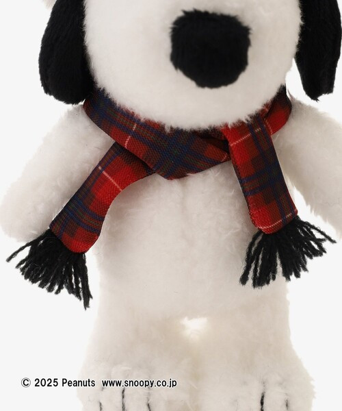 AT 史努比格紋圍巾玩偶吊飾 