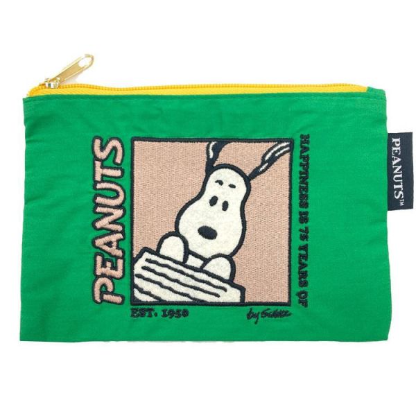 PEANUTS 75週年刺繡七彩收納包 