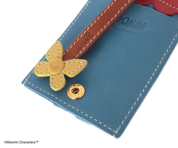 genten x Moomin 牛皮革鑰匙包 (房子) 