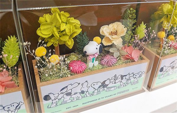 Peanuts 75週年史努比乾燥花森林擺設 