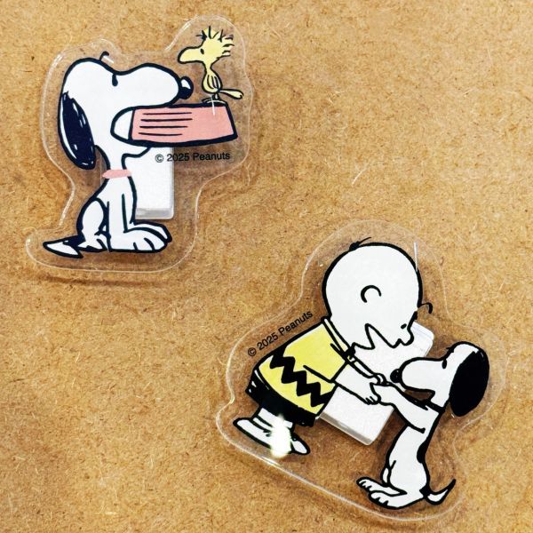 vintage 史努比/查理 壓克力造型萬用夾 