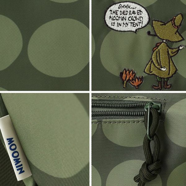 Moomin T2O 阿金滿版圓點刺繡肩包 