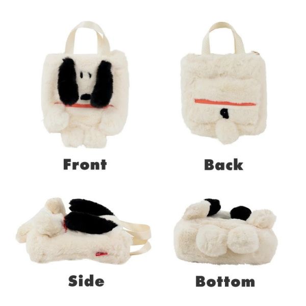 Rootote 史努比毛絨身形 提背兩用包 