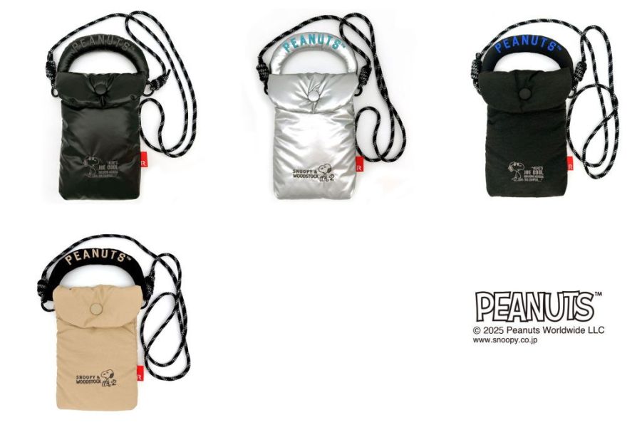 Rootote JoeCool/史努比蹋客刺繡鋪棉手機斜背包 