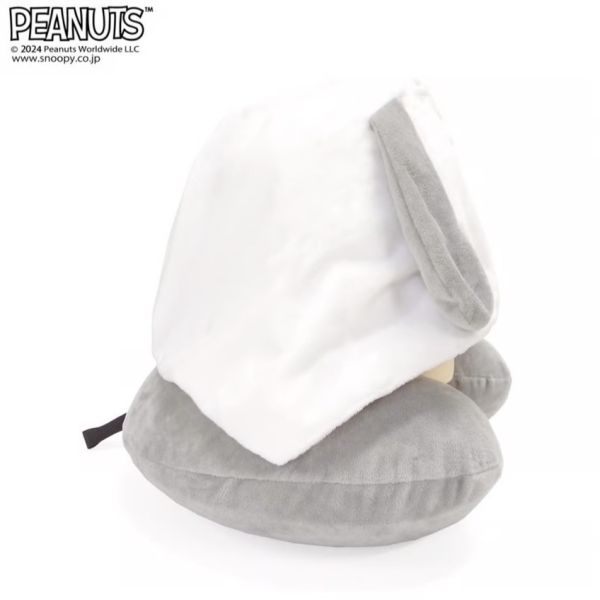 Snoopy 造型連帽頸枕 75周年限定色 
