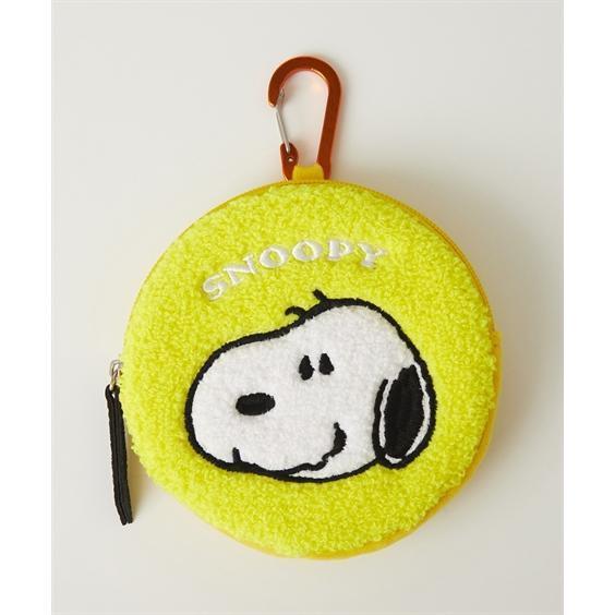 PEANUTS 絨毛圓形小物登山扣收納包 
