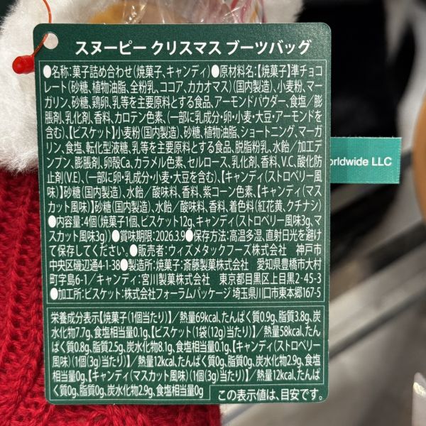 SNOOPY 聖誕紅襪禮袋 