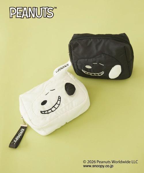 DOUX ARCHIVES × PEANUTS 30週年限定 大臉刺繡收納化妝包 
