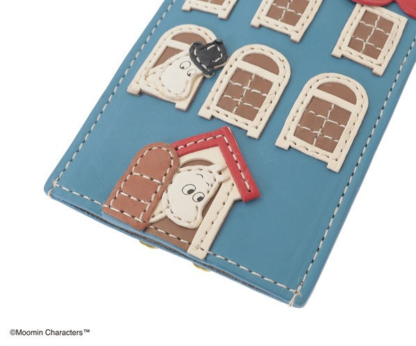 genten x Moomin 牛皮革鑰匙包 (房子) 
