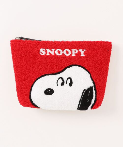 Snoopy大頭毛絨刺繡收納包 