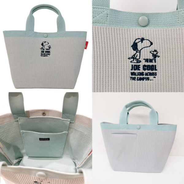 Rootote x 史努比刺繡線條壓紋手提包 