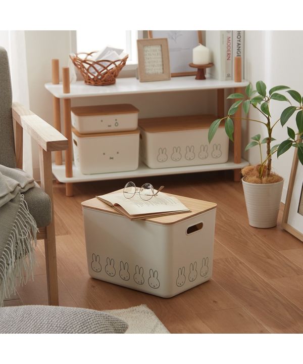 Miffy × Natural Bamboo 系列收納盒（LL尺寸｜18L） 