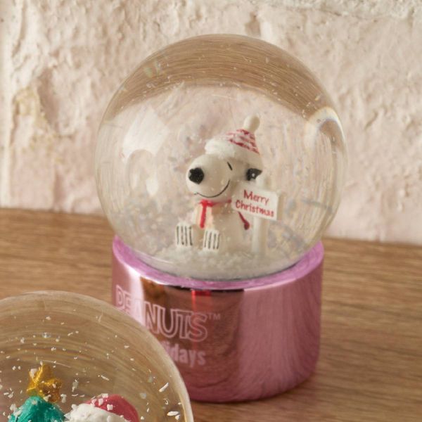 PEANUTS 史努比聖誕雪花水晶球 