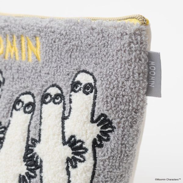 fab 嚕嚕米/溜溜單面刺繡毛絨舟型收納包 