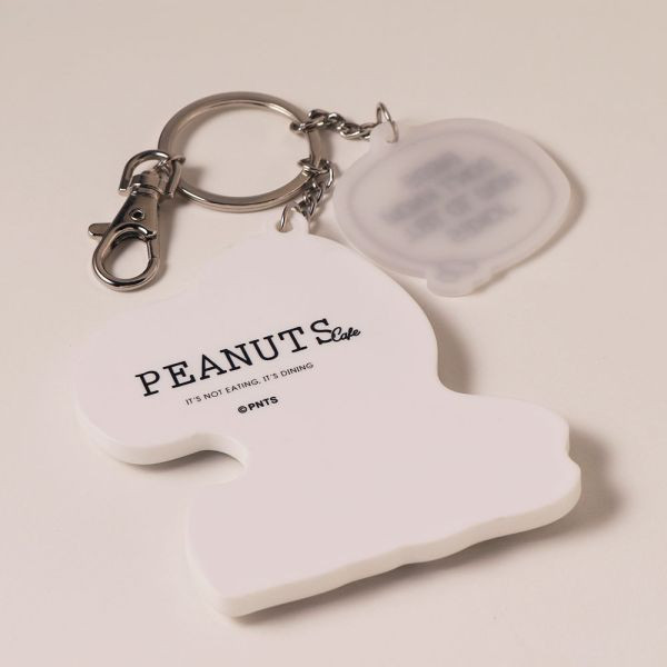 PEANUTS cafe 壓克力矽膠大鑰匙圈 