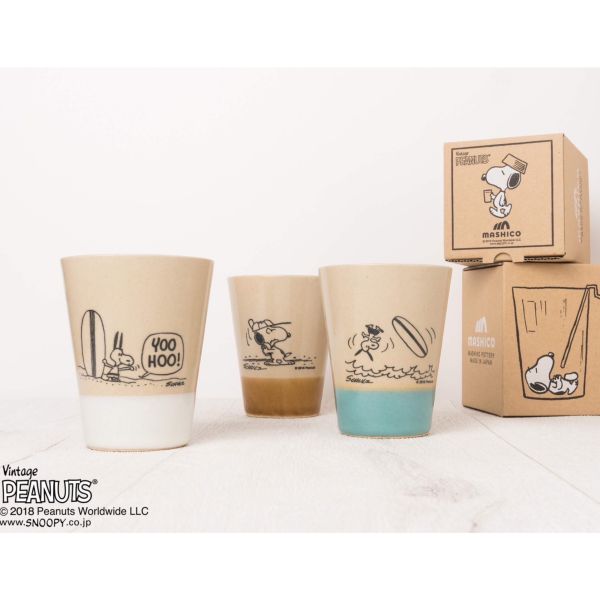 Mashico x Peanuts 史努比70年代益子燒茶杯(三款) 