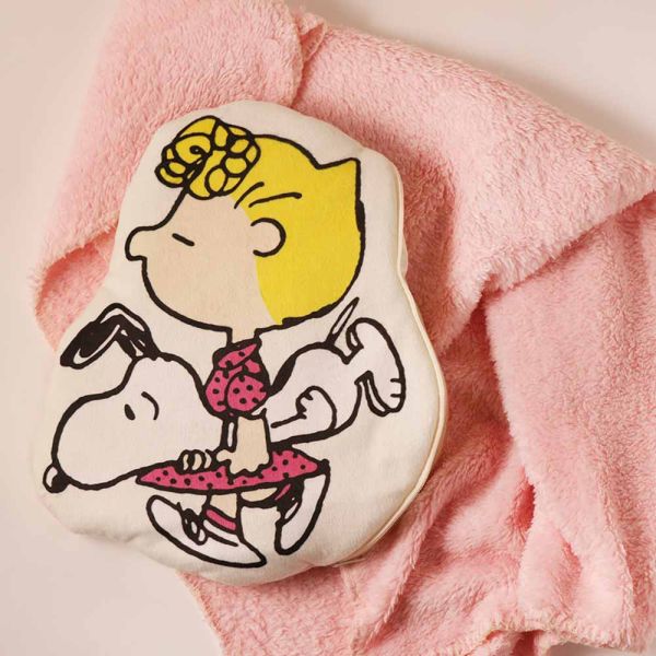 PEANUTS cafe 莎莉布朗抱枕(附毯子) 