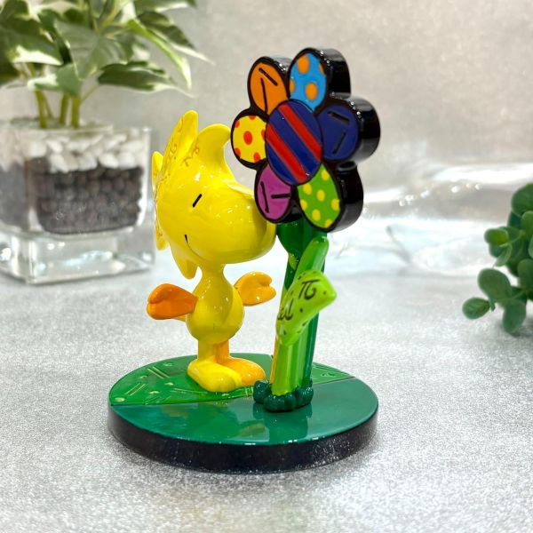 PEANUTS × Romero Britto｜Mini Woodstock Flower 迷你藝術擺飾 
