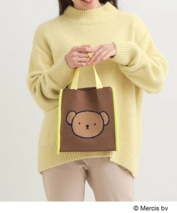 米菲Boris 復古雙面圖案針織提袋 