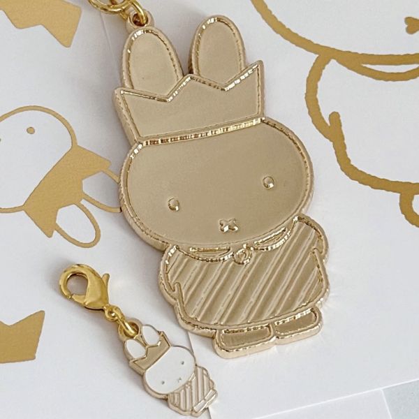 miffy 70週年 GOLD 金屬造型鑰匙圈 