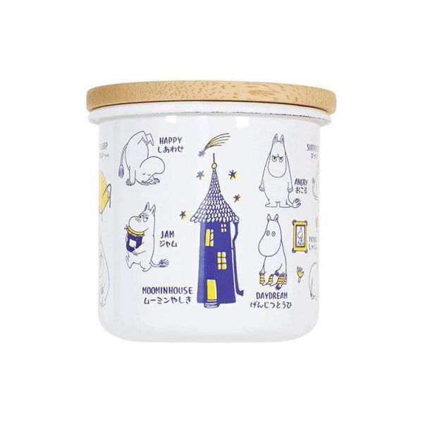 FUJIHORO × MOOMIN 小不點 琺瑯木蓋罐（9cm） 
