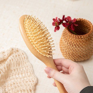 Flower Miffy 木製氣墊髮梳 