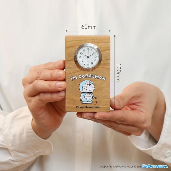 I’m Doraemon 木製桌上時鐘 日本製造 