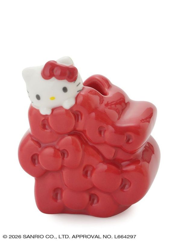 sanrio house kitty蝴蝶結堆疊陶瓷牙刷架 