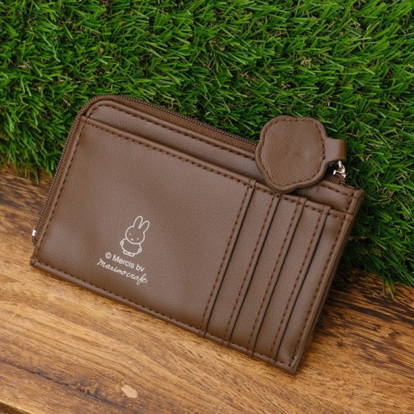 MIFFY 格紋系列 刺繡L型卡片收納夾 