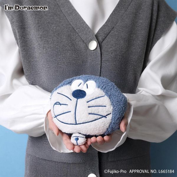 I’m Doraemon｜霧藍絨毛造型收納包 