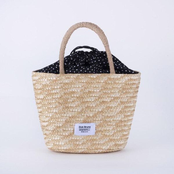 Miffy 草編織束口提袋 