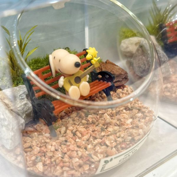 Snoopy茶屋 史努比玻璃造景擺設 