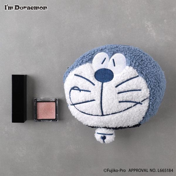 I’m Doraemon｜霧藍絨毛造型收納包 