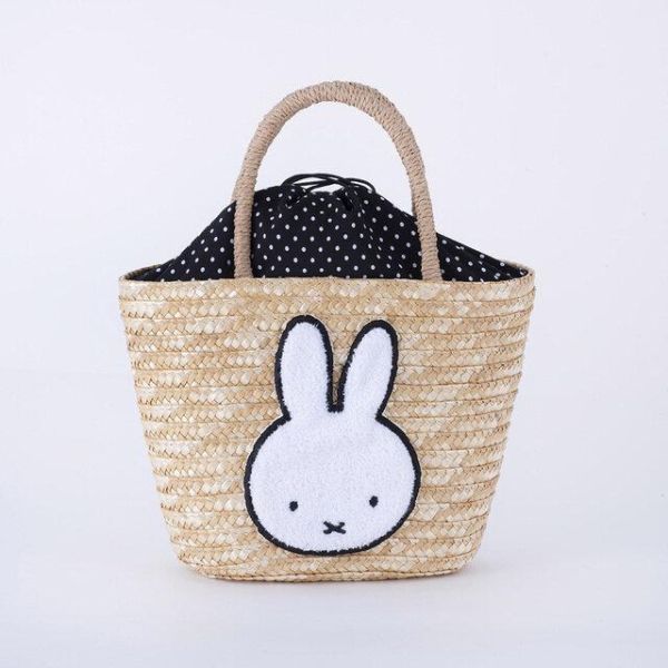 Miffy 草編織束口提袋 