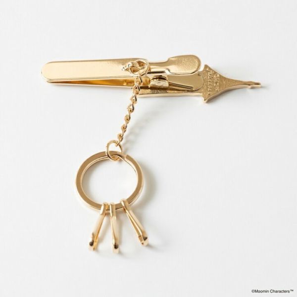 姆明的家 金邊夾式鑰匙圈 