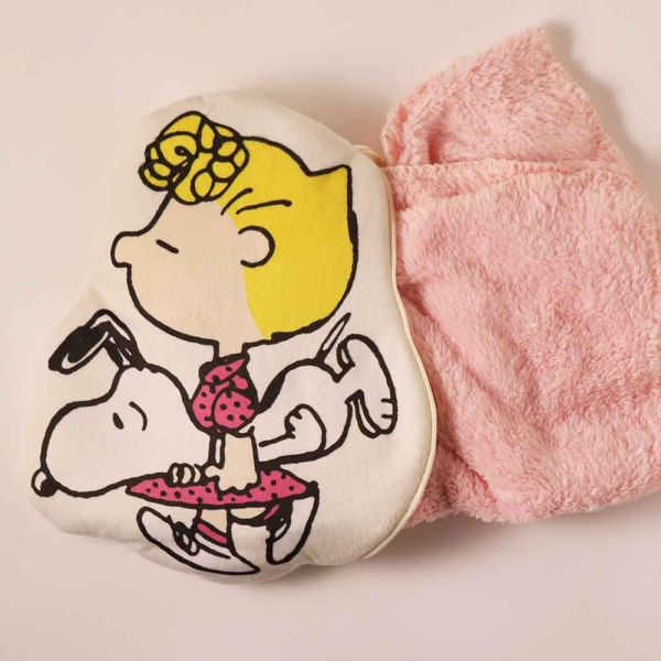 PEANUTS cafe 莎莉布朗抱枕(附毯子) 