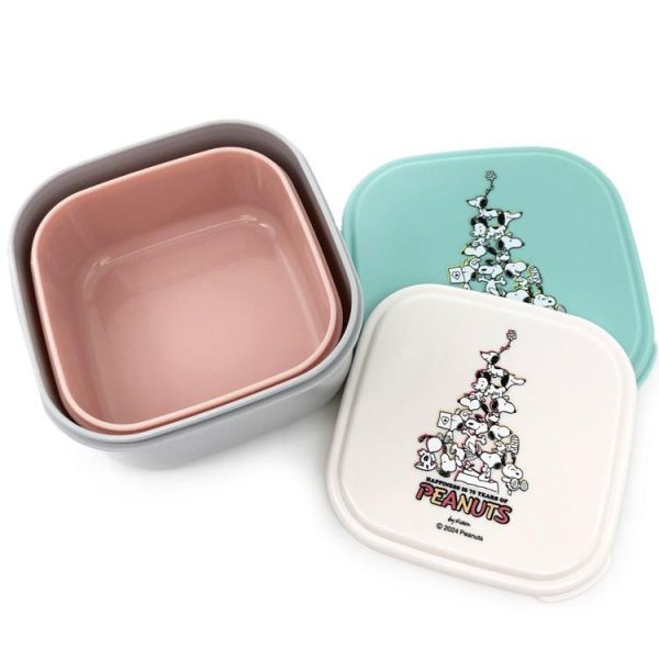Peanuts復古史努比堆疊保鮮盒兩入組 