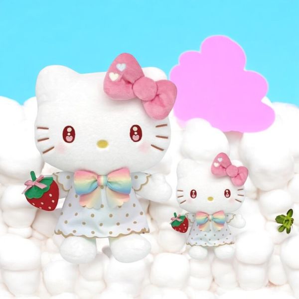 Sanrio草莓新聞50周年Kitty紀念毛絨玩偶&吊飾 