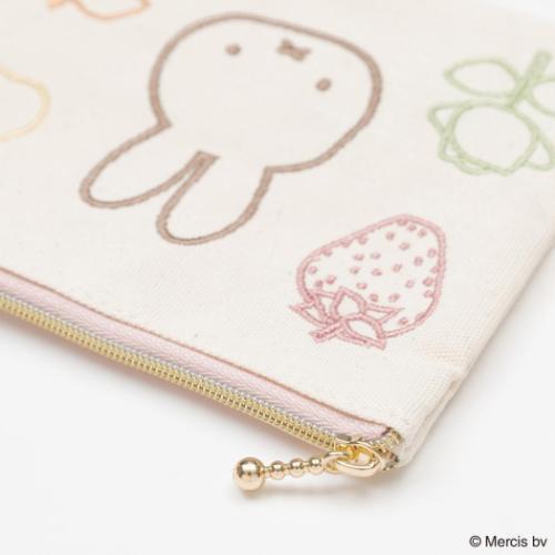 fab 米菲/boris甜點刺繡扁平收納包 