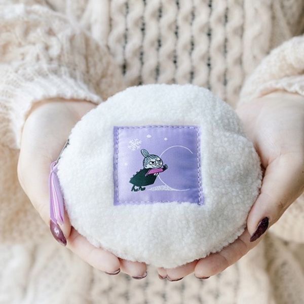 zowie 小不點堆雪球毛絨拼布圓零錢包 收納包 