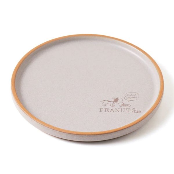 Peanuts Cafe史努比復古釉面陶瓷圓盤S(灰) 