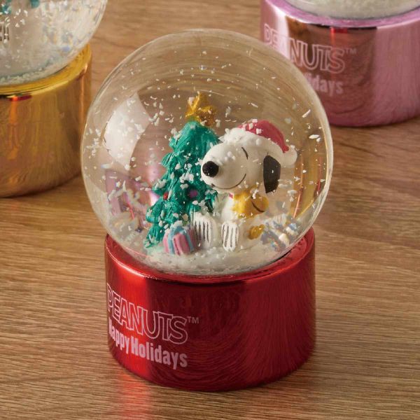 PEANUTS 史努比聖誕雪花水晶球 